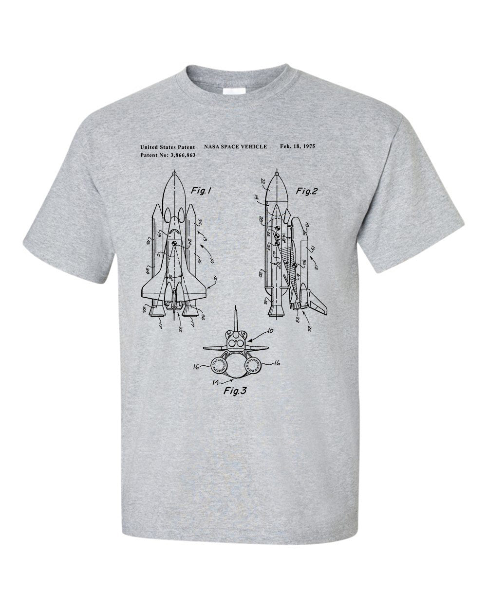 NASA Space Shuttle Patent T-Shirt